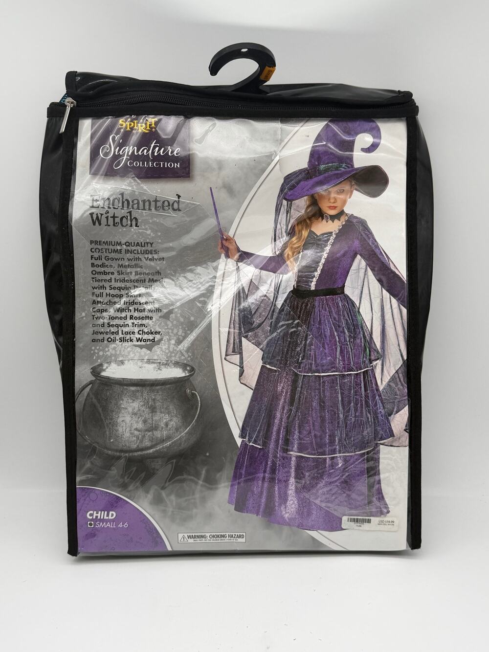 Spirit Signature Collection Enchanted Witch Child Costume (Size Small 4-6)